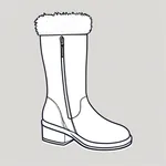 tall white furry boots image